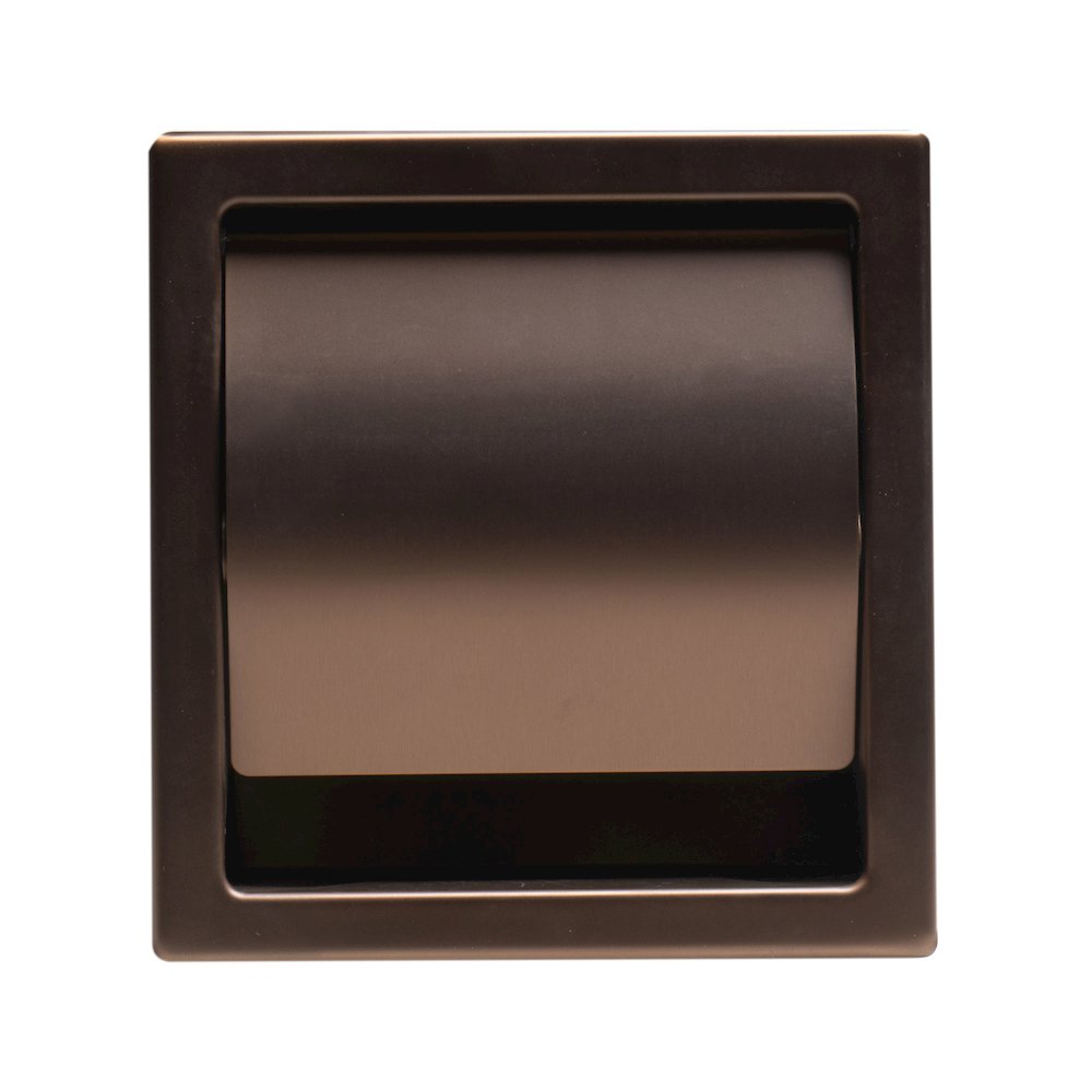 PVD Brushed Copper Stainless Steel Recessed Toilet Paper Holder with Cover. Picture 4