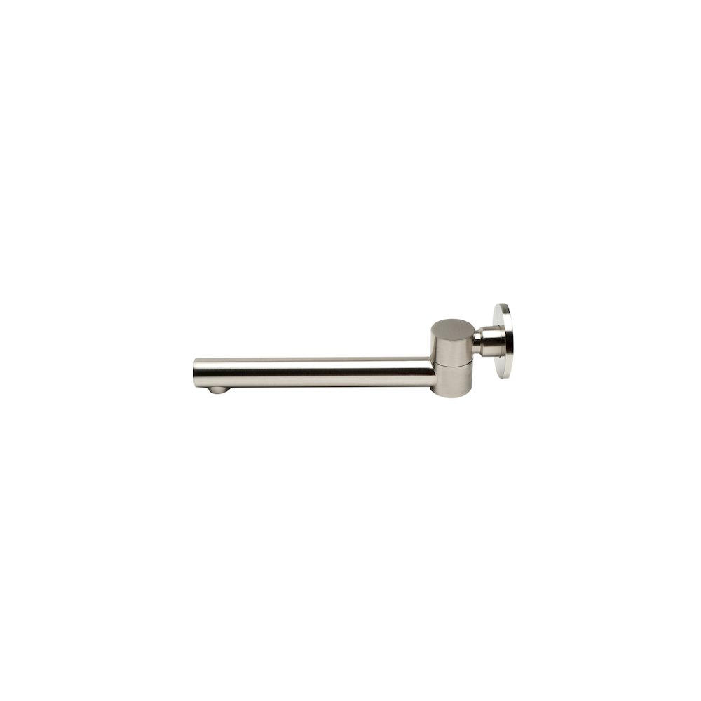 Brushed Nickel Round Foldable Tub Spout. Picture 3