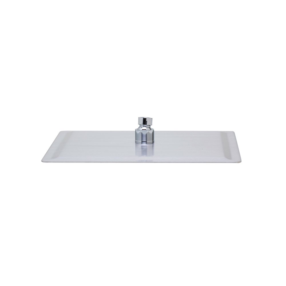 Solid Brushed Stainless Steel 12" Square Ultra Thin Rain Shower Head. Picture 6