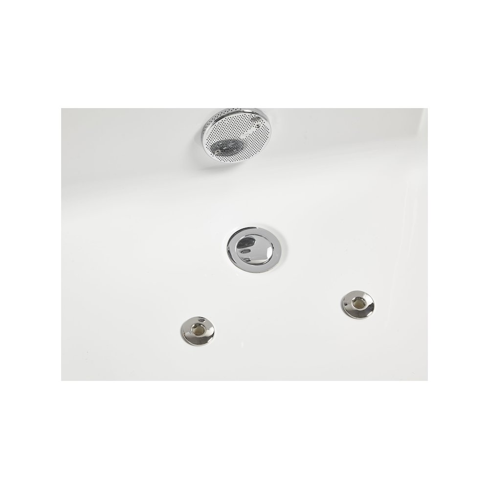 6 ft Clear Rectangular Acrylic Whirlpool Bathtub for Two. Picture 8