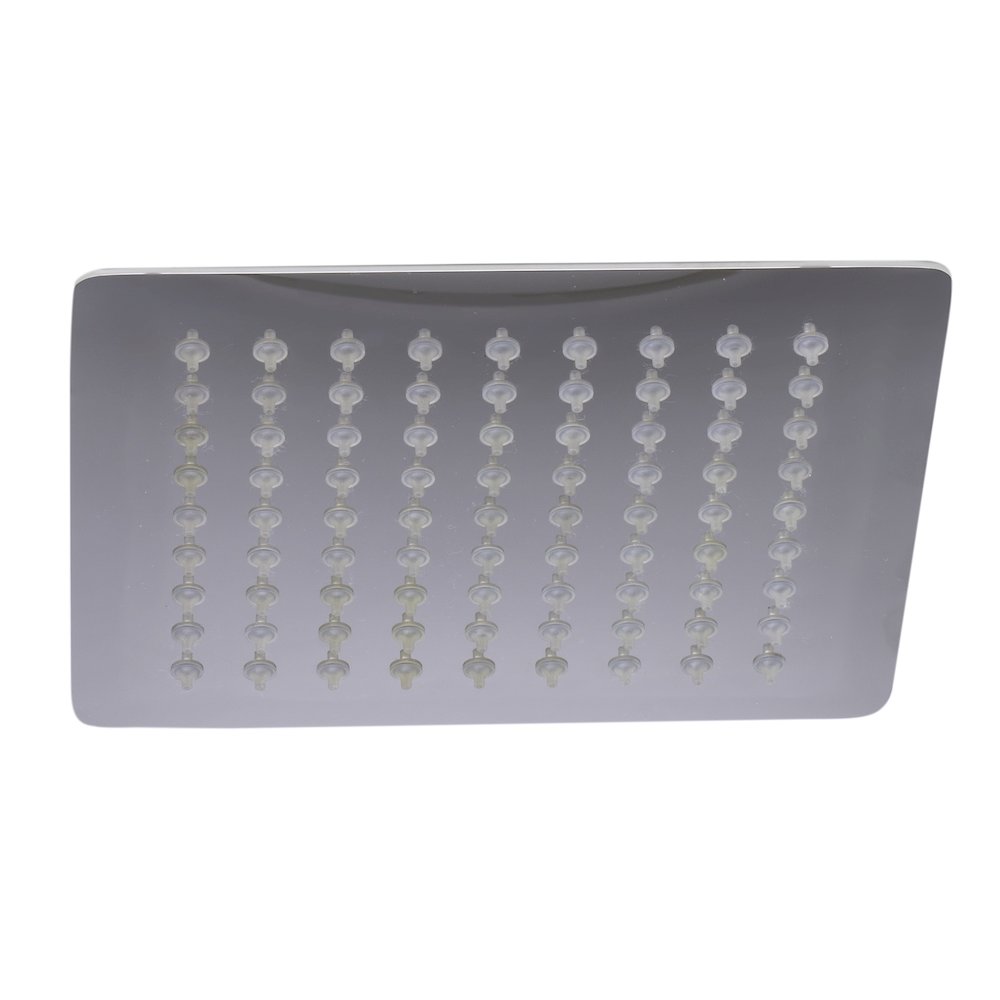 Solid Polished Stainless Steel 8" Square Ultra Thin Rain Shower Head. Picture 2