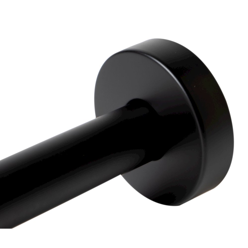Black Matte 6" Round Ceiling Shower Arm. Picture 3