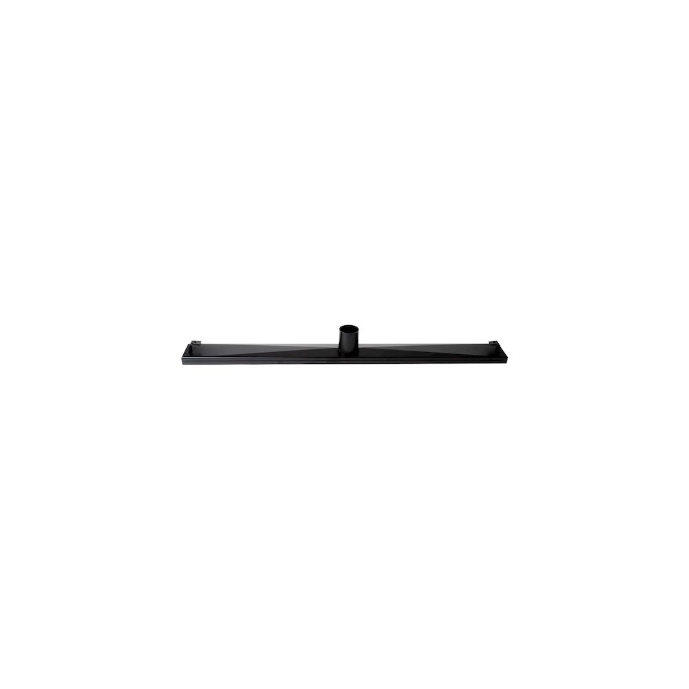 32" Black Matte Stainless Steel Linear Shower Drain with Groove Holes. Picture 7