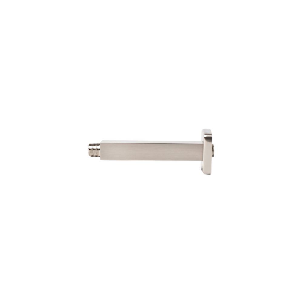 Brushed Nickel 6" Square Ceiling Shower Arm. Picture 3