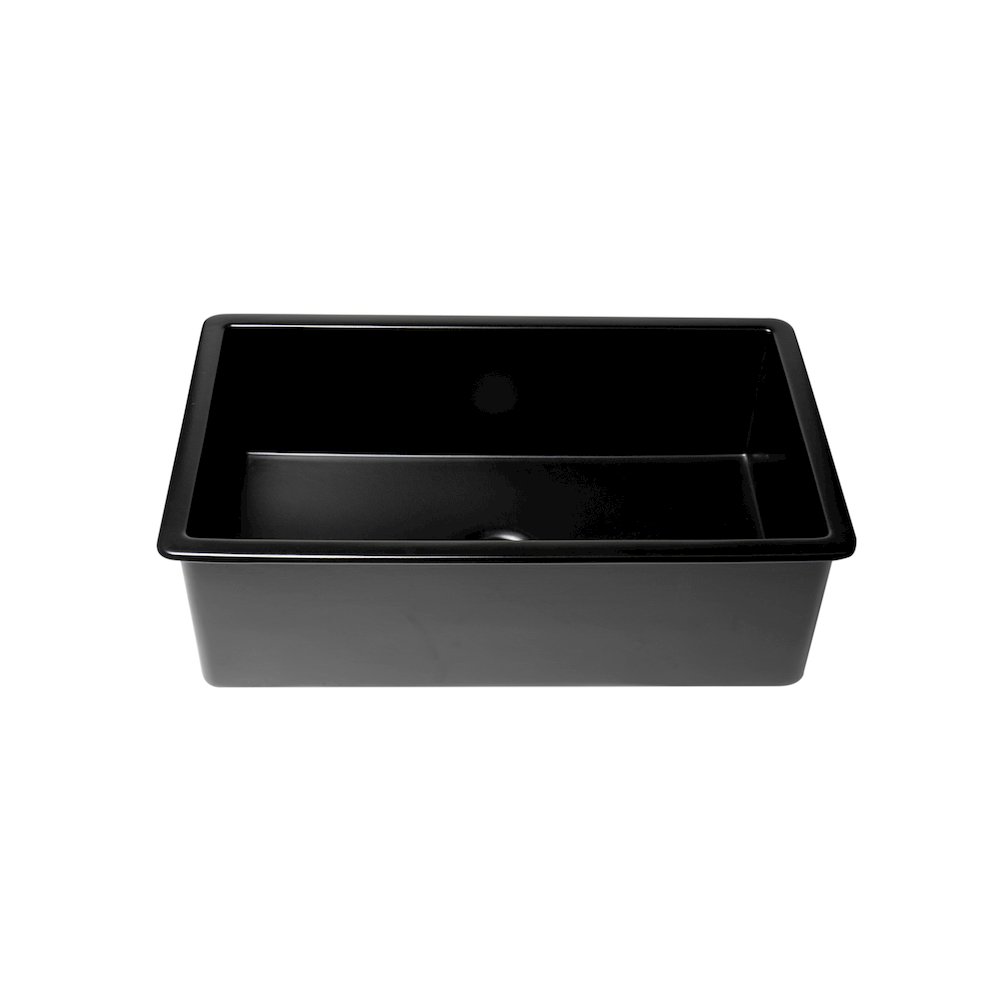 32" x 19" Fireclay Single Bowl Undermount / Drop In Kitchen Sink w Grid. Picture 2
