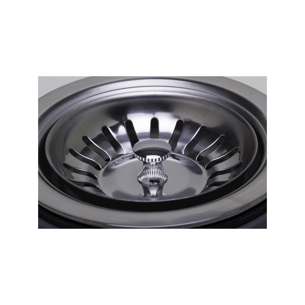 Polished Stainless Steel 3 1/2" Basket Strainer Drain. Picture 8