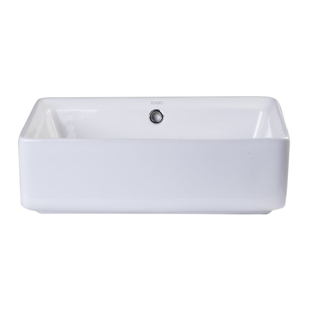 20" RECTANGULAR CERAMIC ABOVE MOUNT BASIN VESSEL SINK. Picture 2