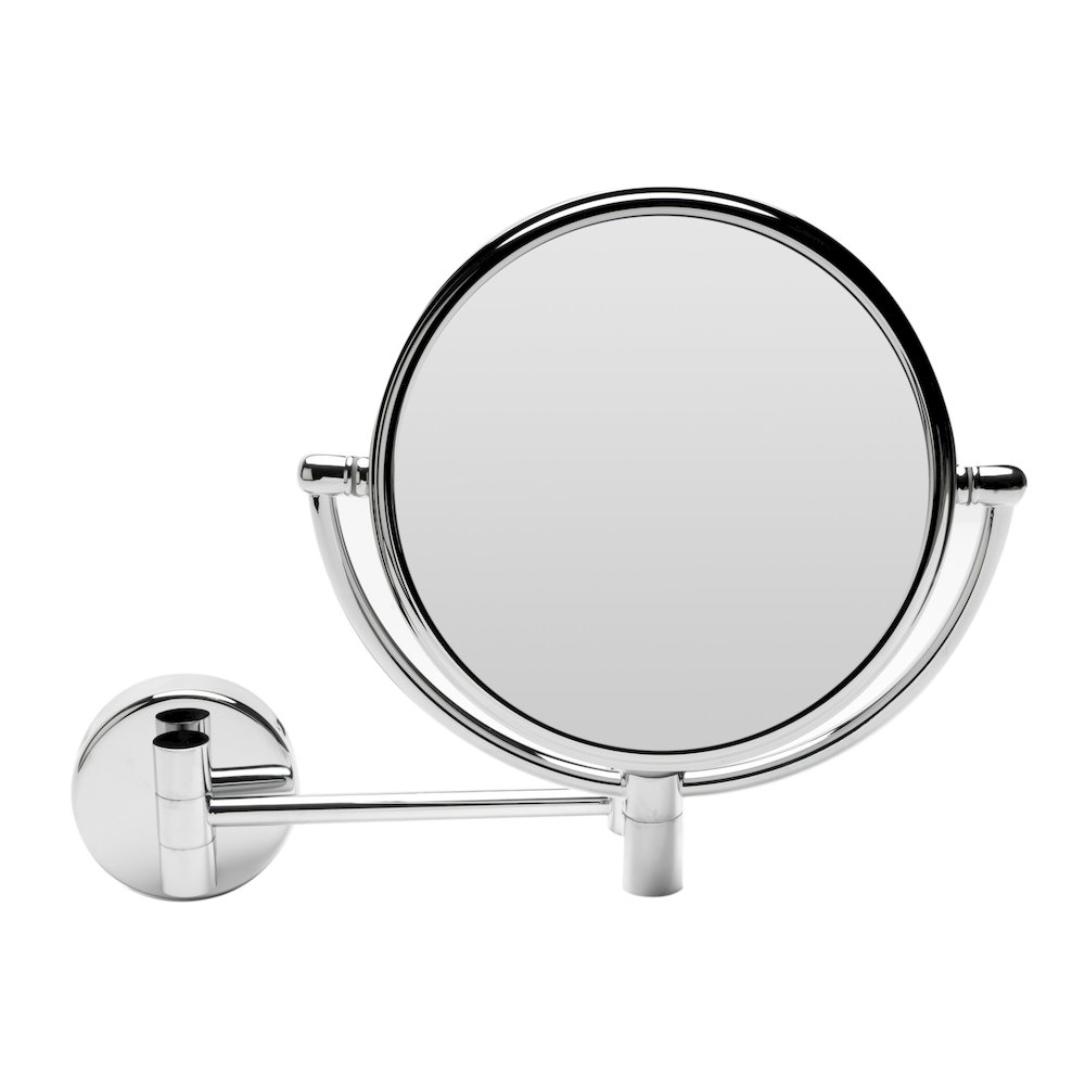 8" Round Wall Mounted 5x Magnify Cosmetic Mirror. Picture 2