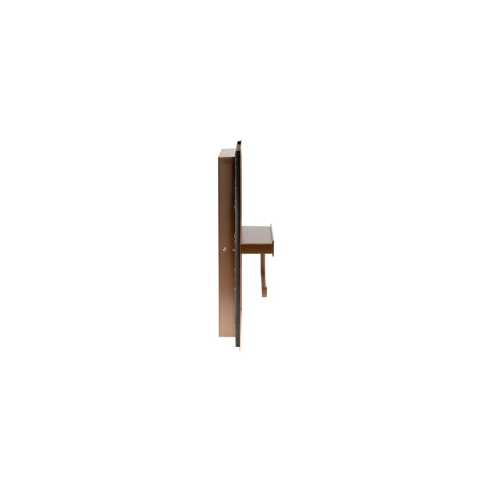 Brushed Copper PVD Stainless Steel Recessed Toilet Paper Holder Niche. Picture 8