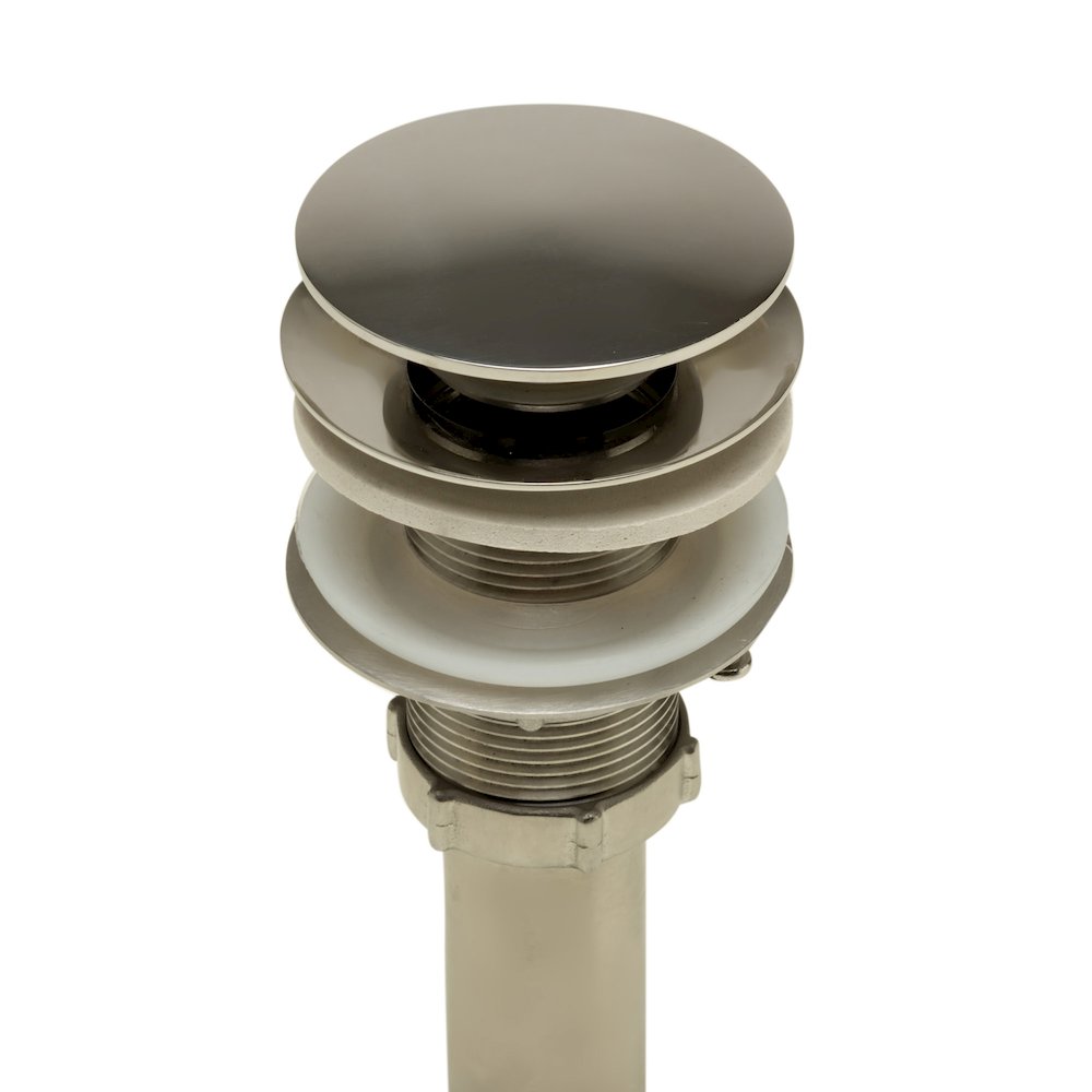 Polished Stainless Stainless Steel Pop Up Drain for Sink w/o Overflow. Picture 3