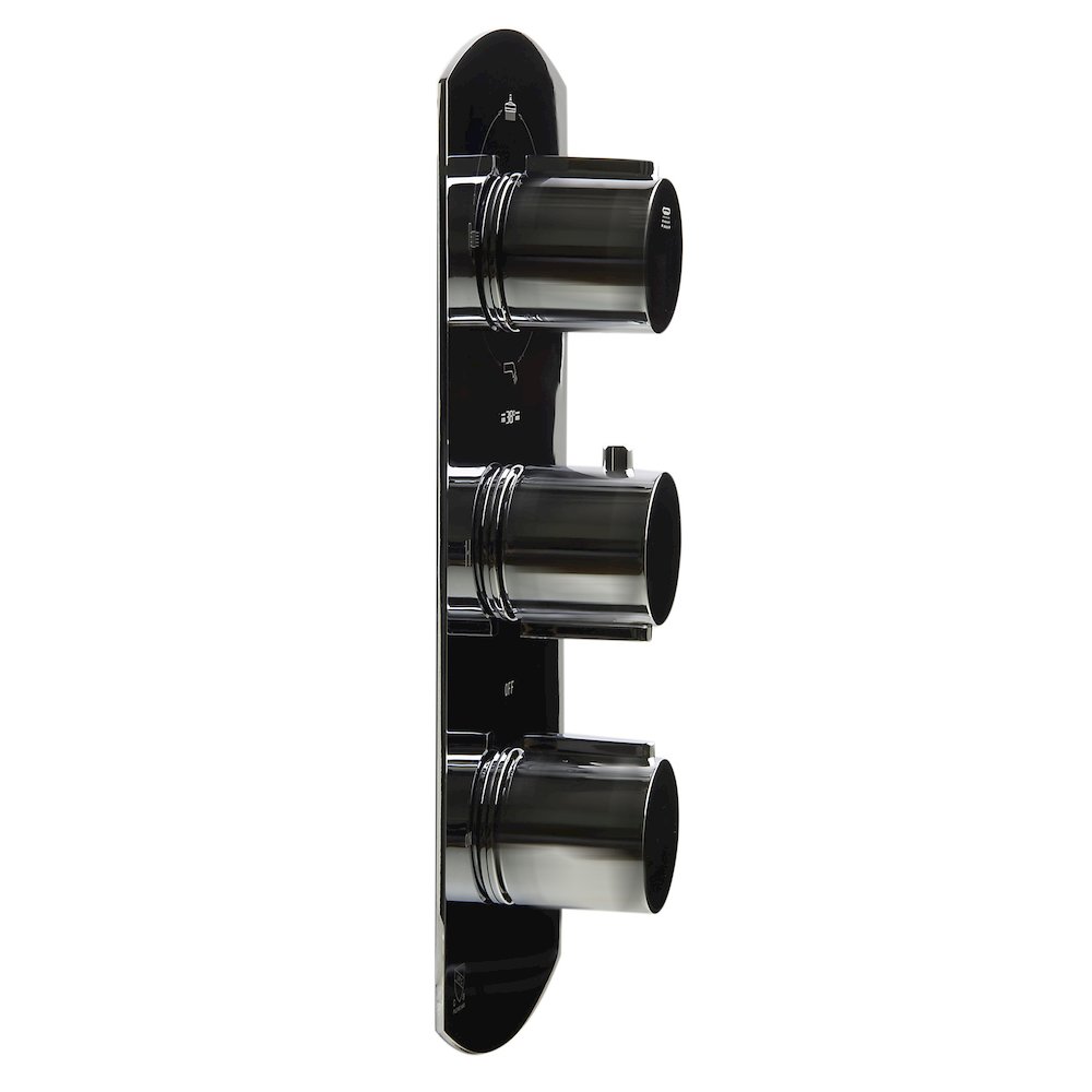 Polished Chrome Concealed 4-Way Thermostatic Valve Shower Mixer /W Round Knobs. Picture 3
