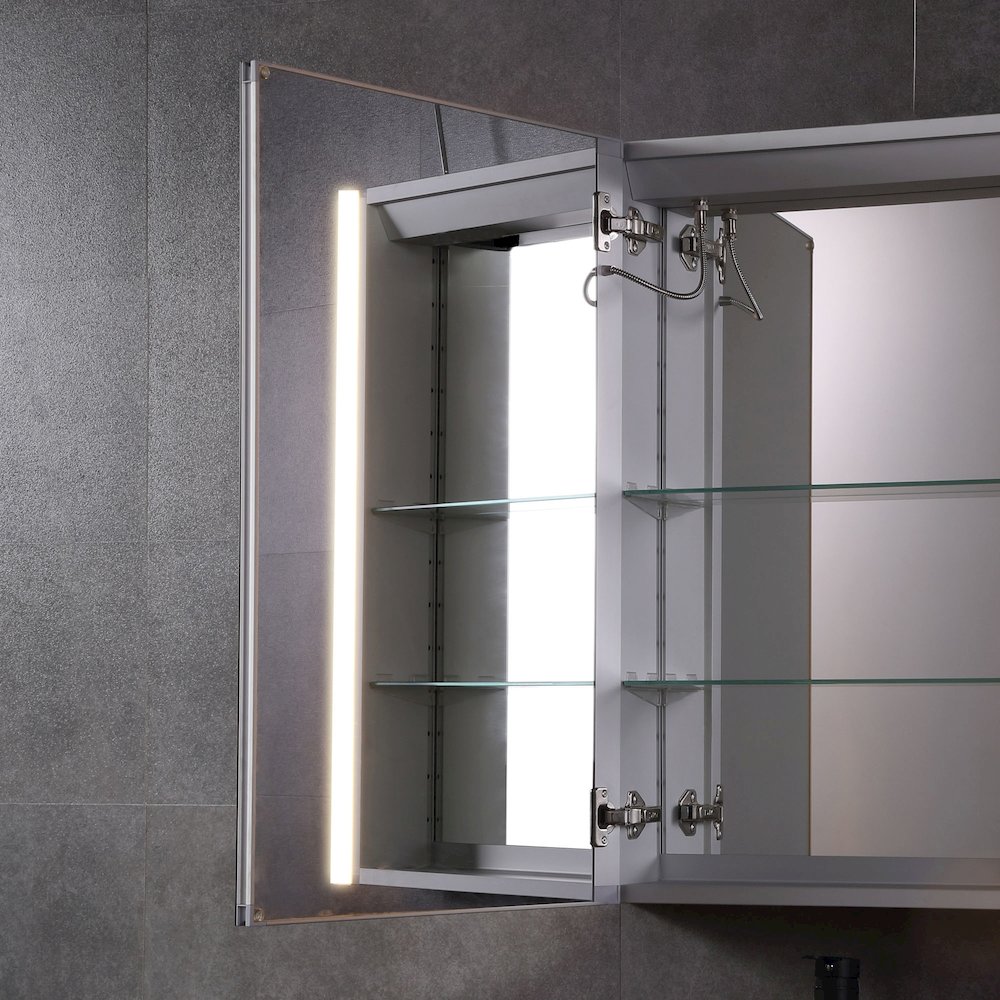 24" x 32" Single Door LED Light Bluetooth Medicine Cabinet. Picture 4