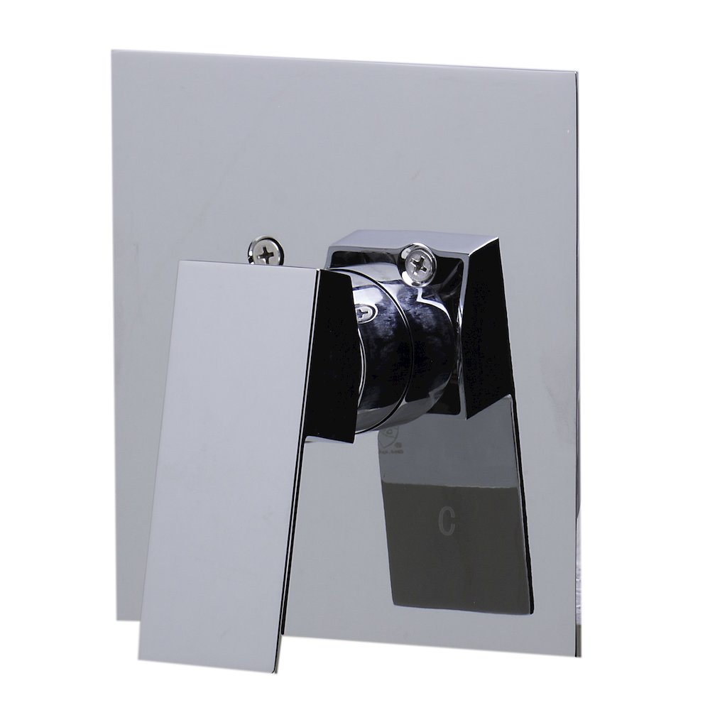 Polished Chrome Shower Valve Mixer With Square Lever Handle. Picture 2