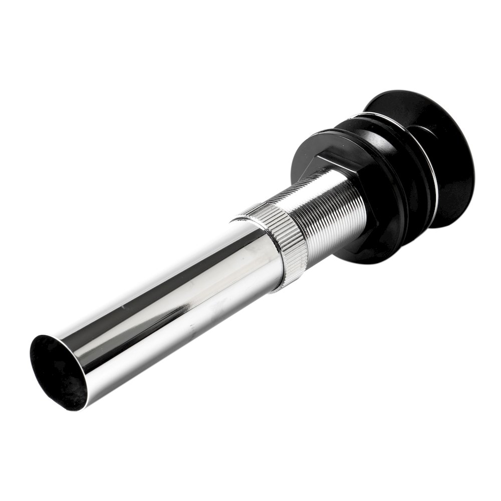 Black Matte Pop Up Drain with Overflow. Picture 2