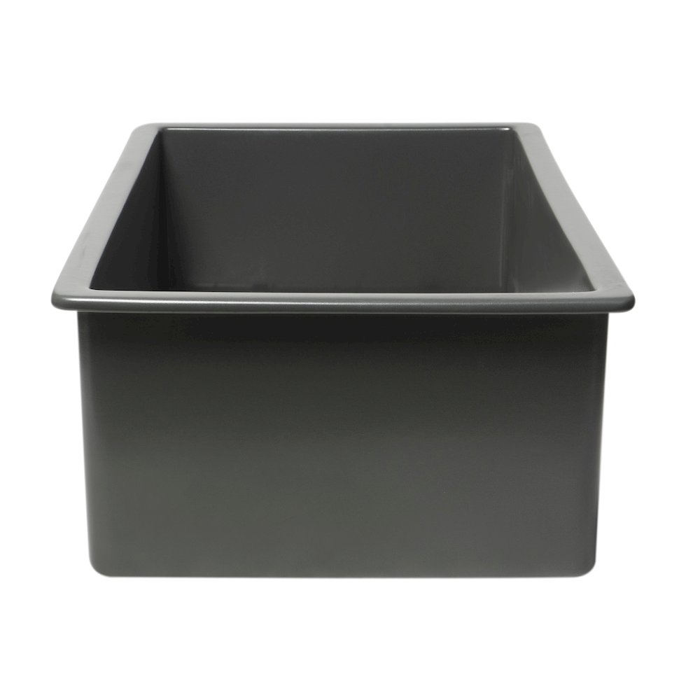 32" x 19" Fireclay Single Bowl Undermount / Drop In Kitchen Sink w Grid. Picture 4