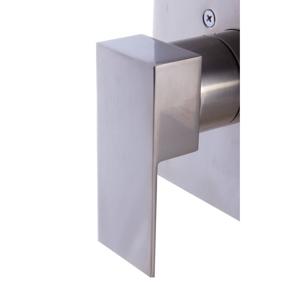 Brushed Nickel Modern Square Pressure Balanced Shower Mixer. Picture 5