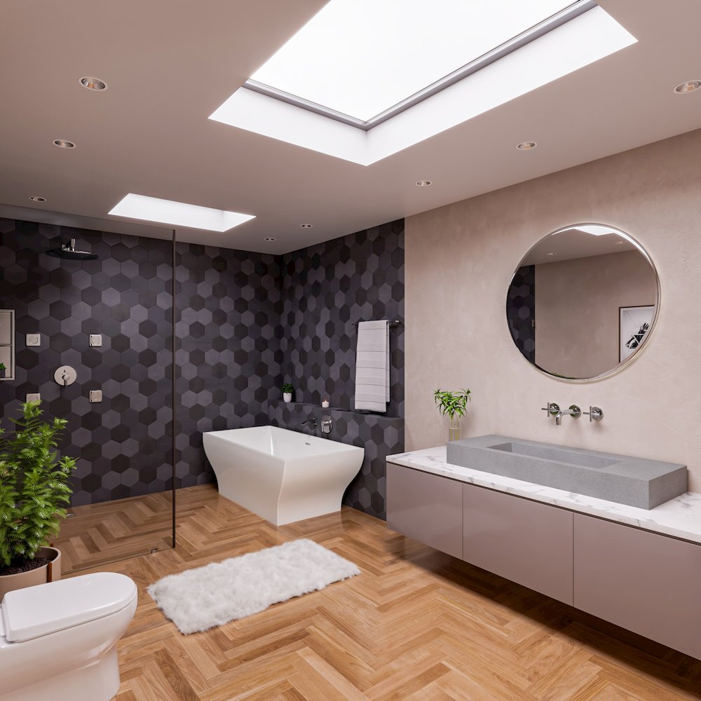 48" Solid Concrete Rectangular Countertop Sink. Picture 5