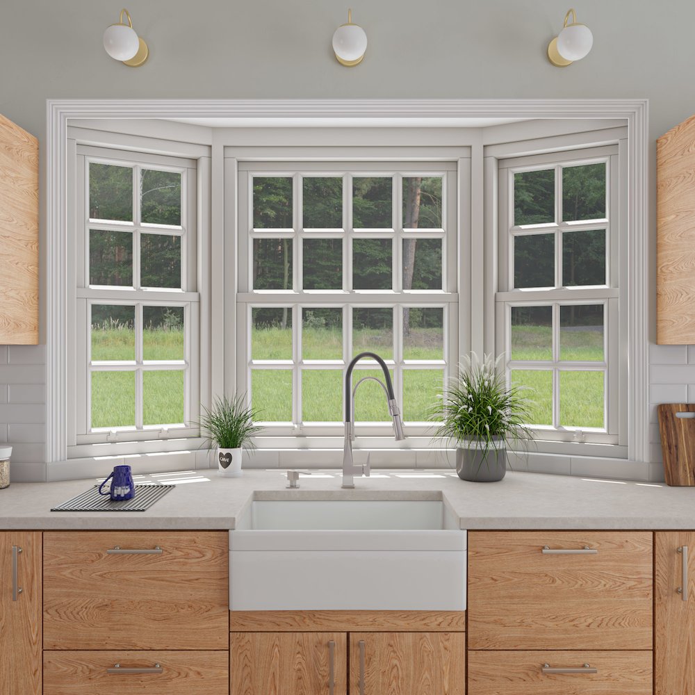 White 30" Decorative Lip Apron Single Bowl Fireclay Farmhouse Kitchen Sink. Picture 4