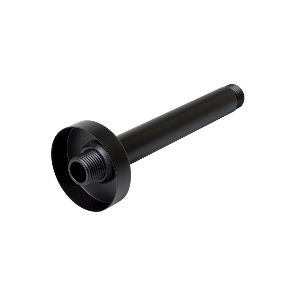 Black Matte 6" Round Ceiling Shower Arm. Picture 2