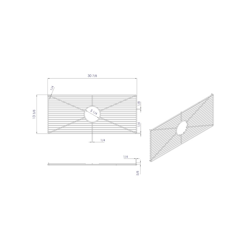 Stainless steel kitchen sink grid for AB3618HS. Picture 8
