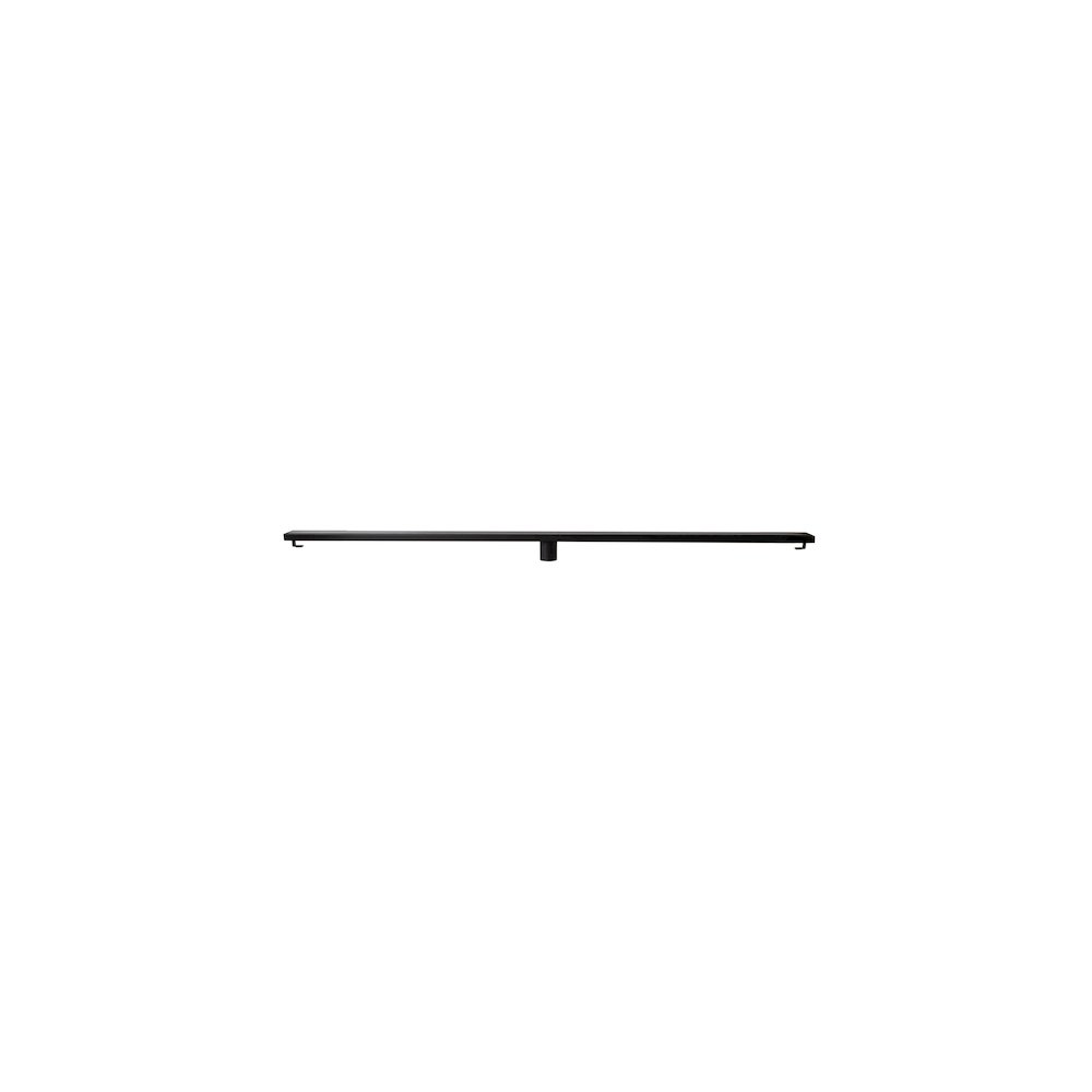 59" Black Matte Stainless Steel Linear Shower Drain with Solid Cover. Picture 5
