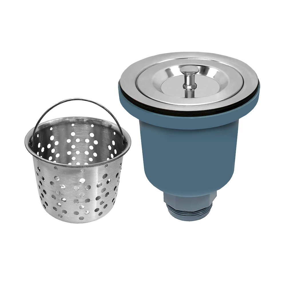 3 1/2" Basket strainer with deep removable basket. Picture 1