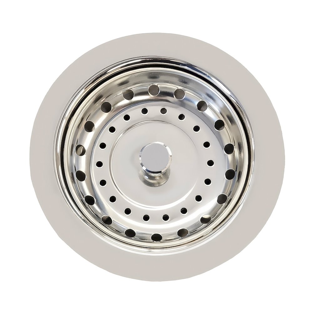 3 1/2" Basket strainer with lift stopper. Picture 1