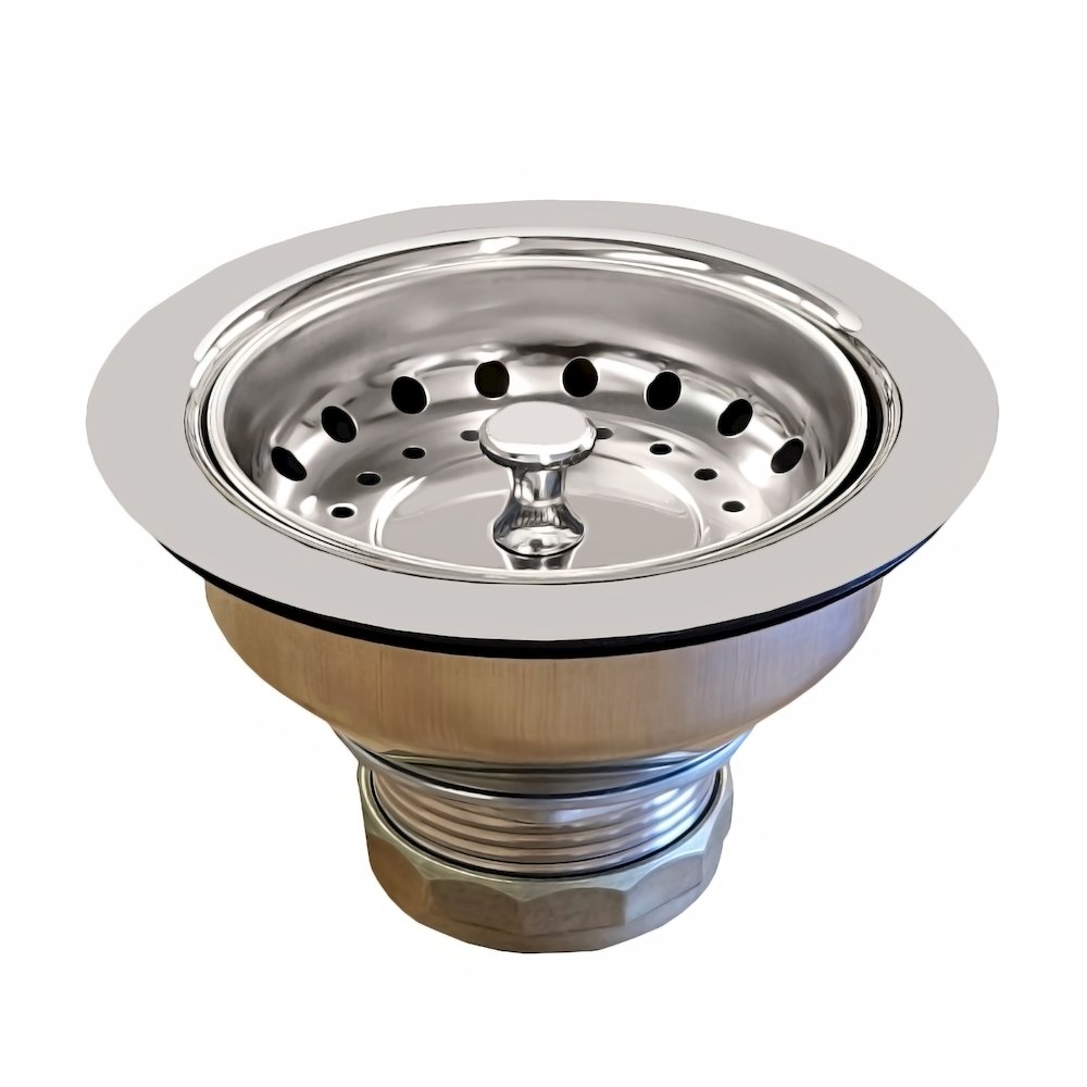3 1/2" Basket strainer with lift stopper. Picture 2