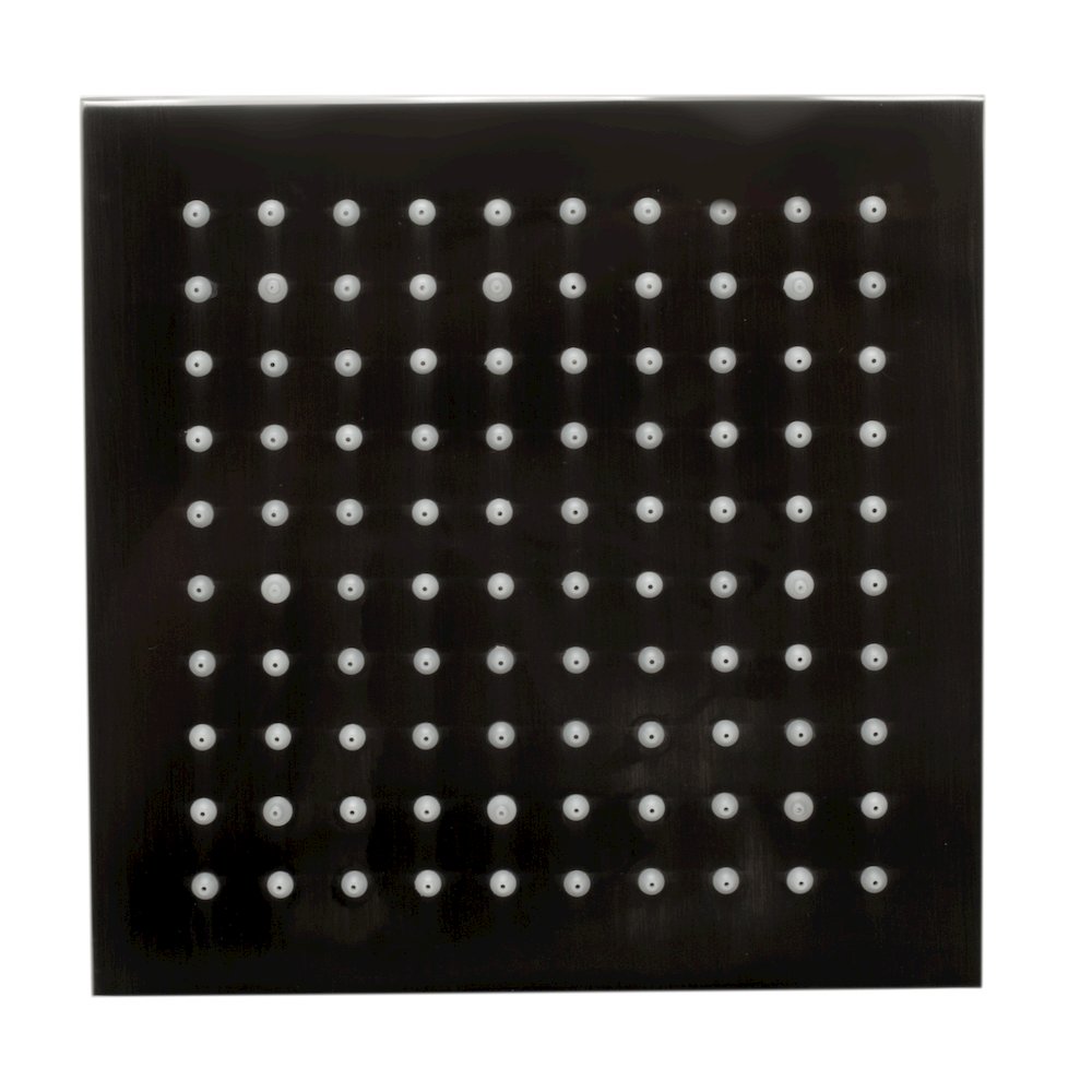 Brushed Nickel 8" Square Multi Color LED Rain Shower Head. Picture 4