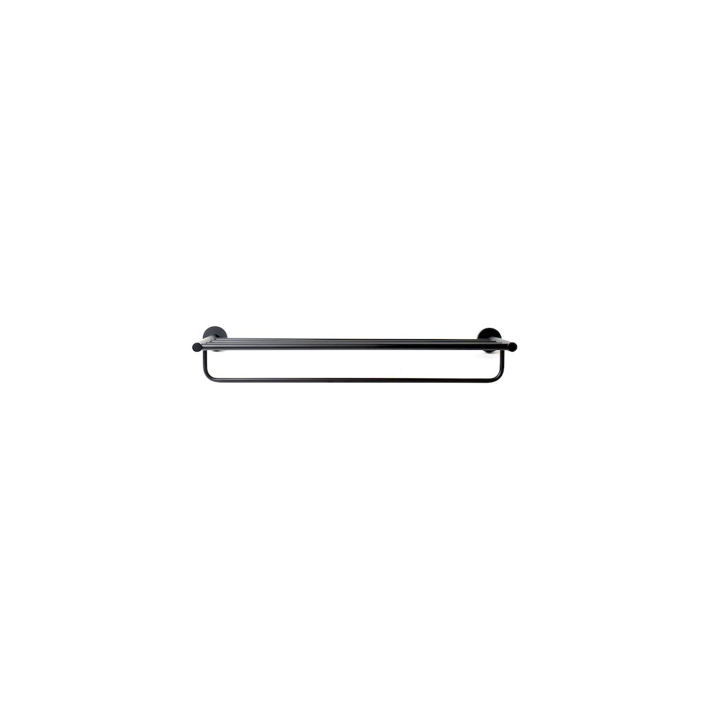 Black Matte 26" Towel Bar & Shelf. Picture 3