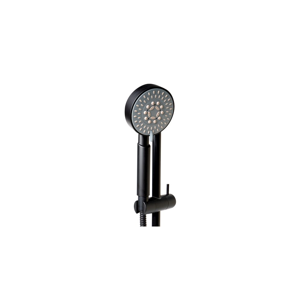 Black Matte Round Sliding Rail Hand Shower Set. Picture 5