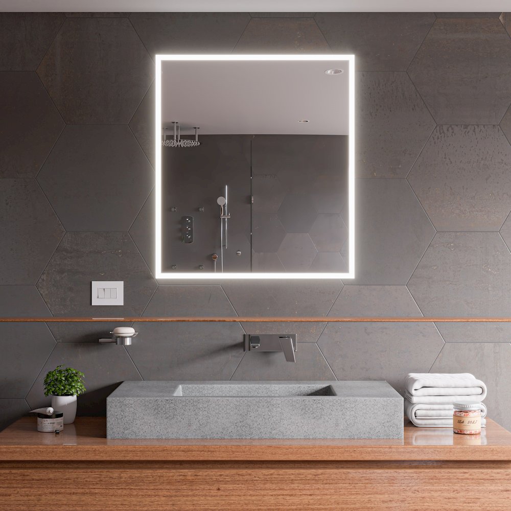 40" Solid Concrete Rectangular Countertop Sink. Picture 4
