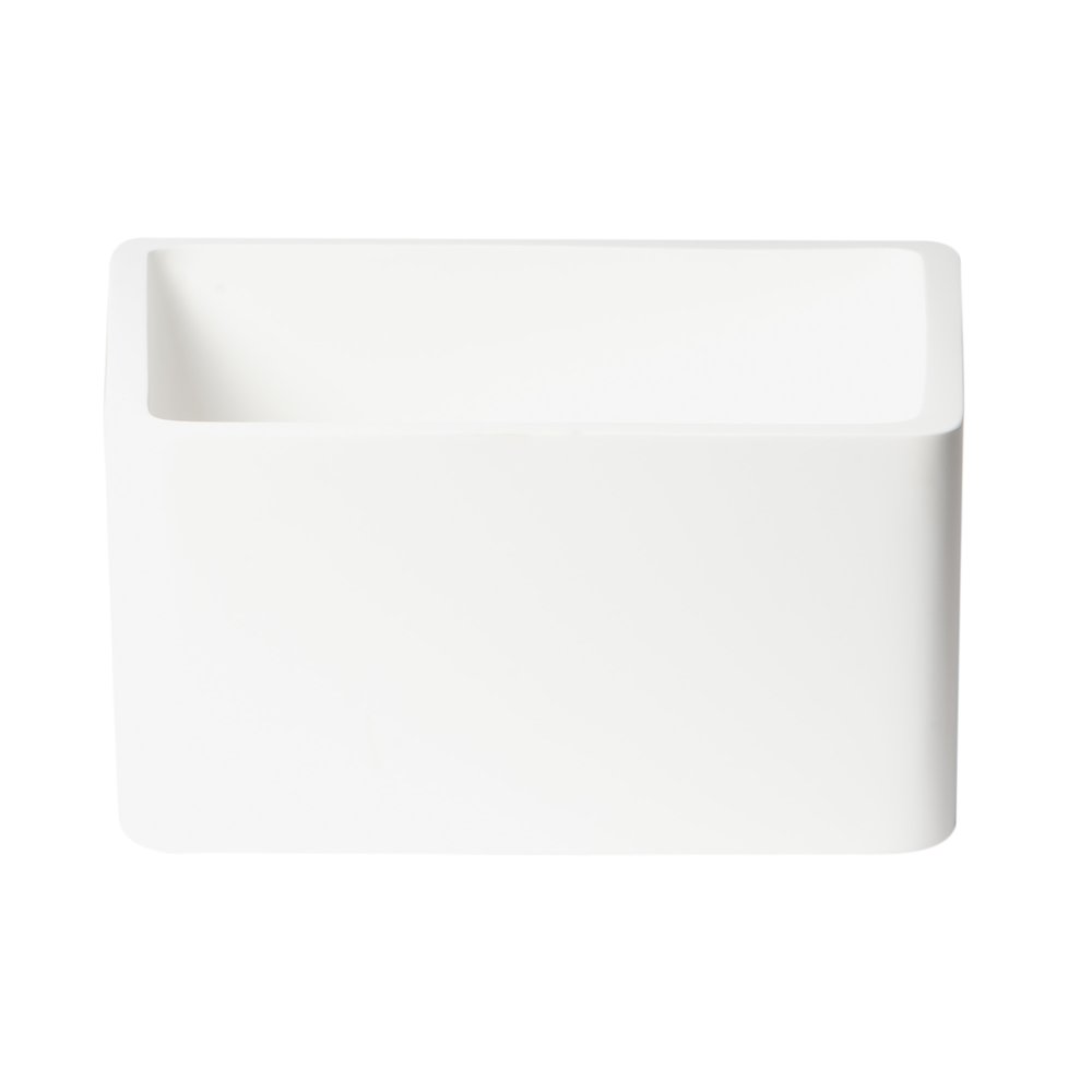 White Matte Solid Surface Resin Bathroom / Shower Stool. Picture 5