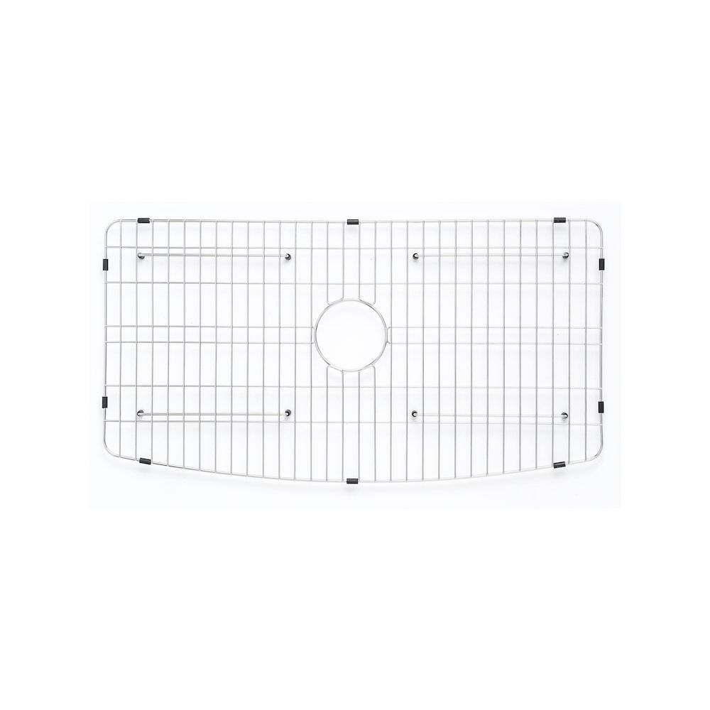ALFI Brand White Smooth Curved Apron 36" x 20" Single Bowl Fireclay Farm Sink. Picture 6