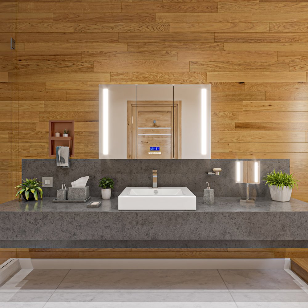 Brushed Copper PVD Stainless Steel Recessed Toilet Paper Holder Niche. Picture 3