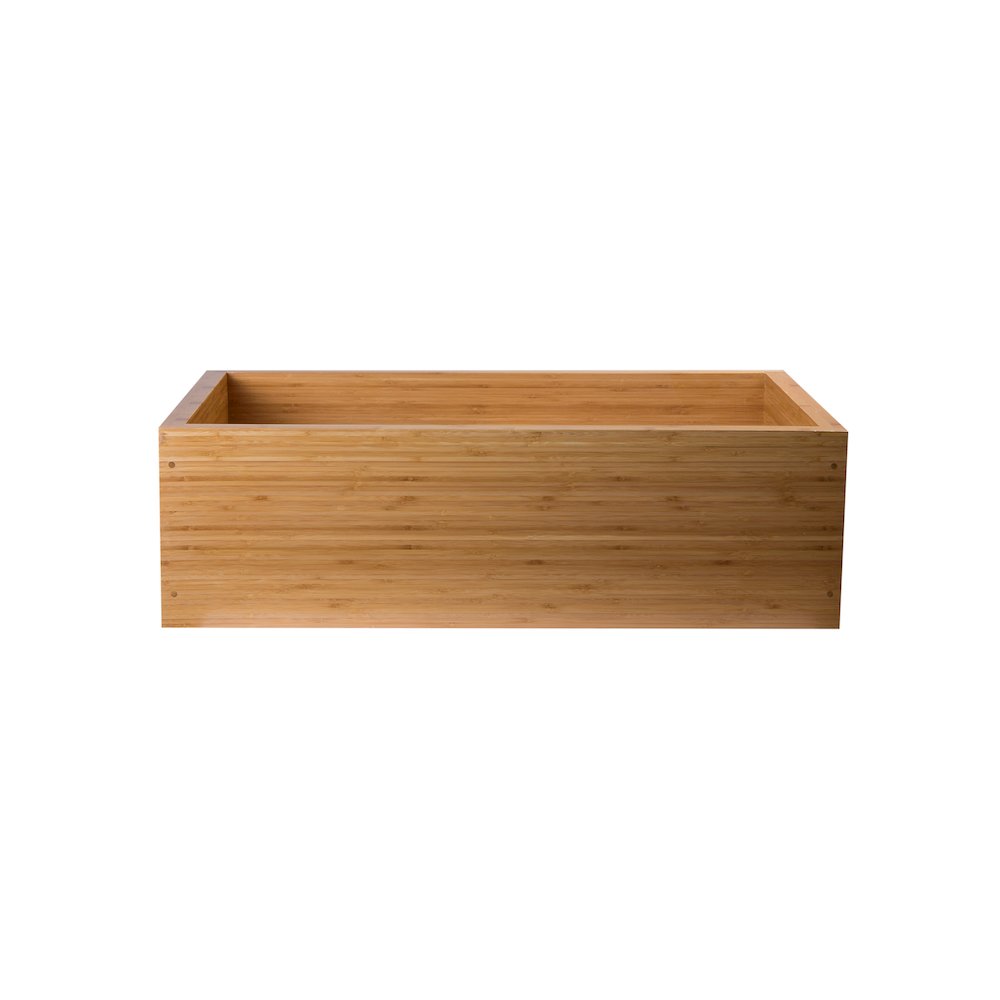 33" Double Bowl Bamboo Kitchen Farm Sink. Picture 6
