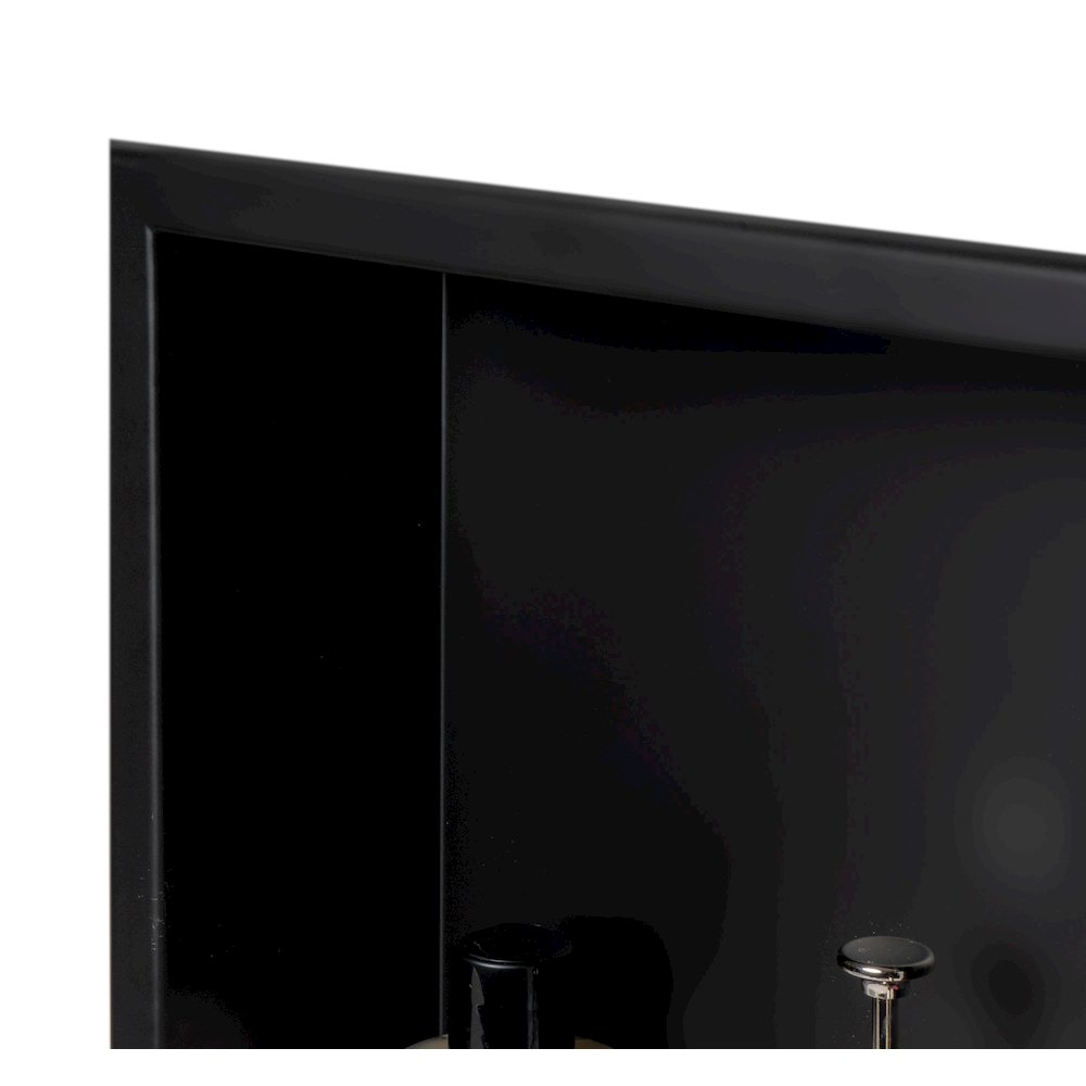 16" x 16" Black Matte Stainless Steel Square Single Shelf Bath Shower Niche. Picture 10