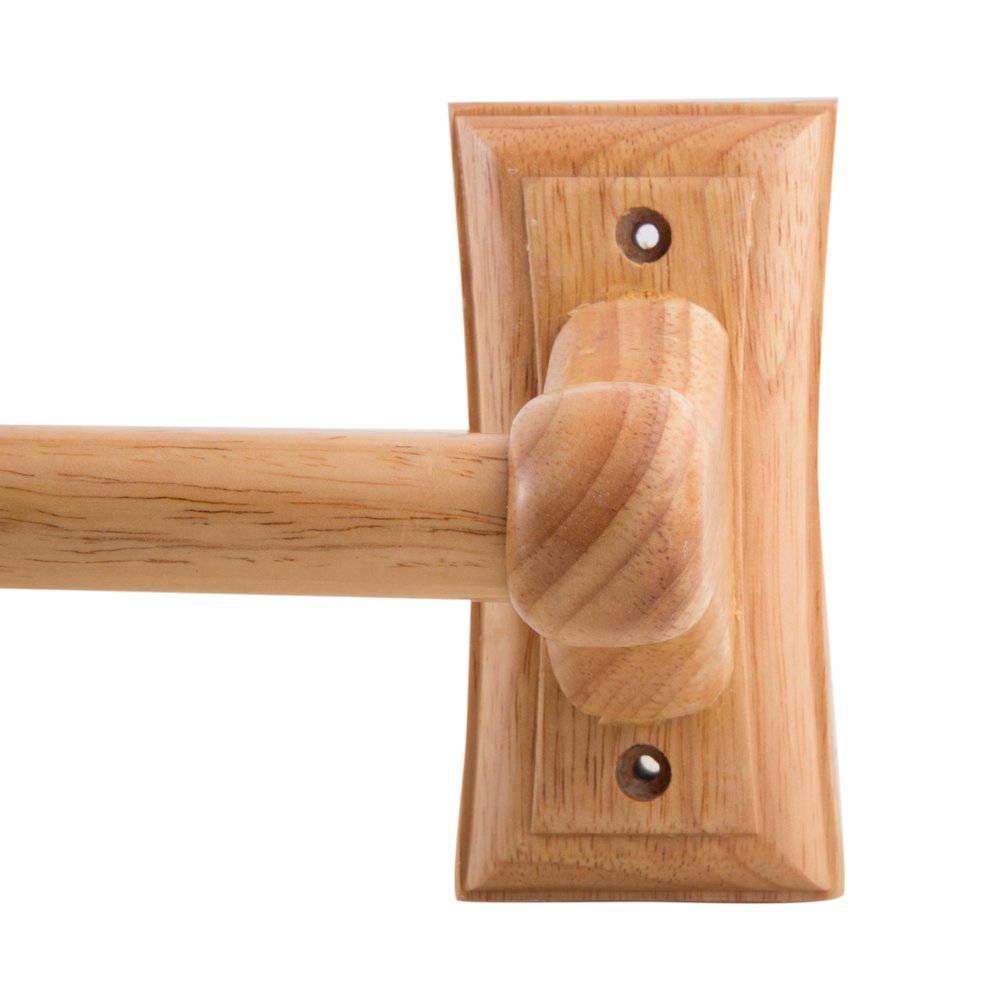 24" Double Rack Wooden Towel Bar Bathroom Accessory. Picture 4