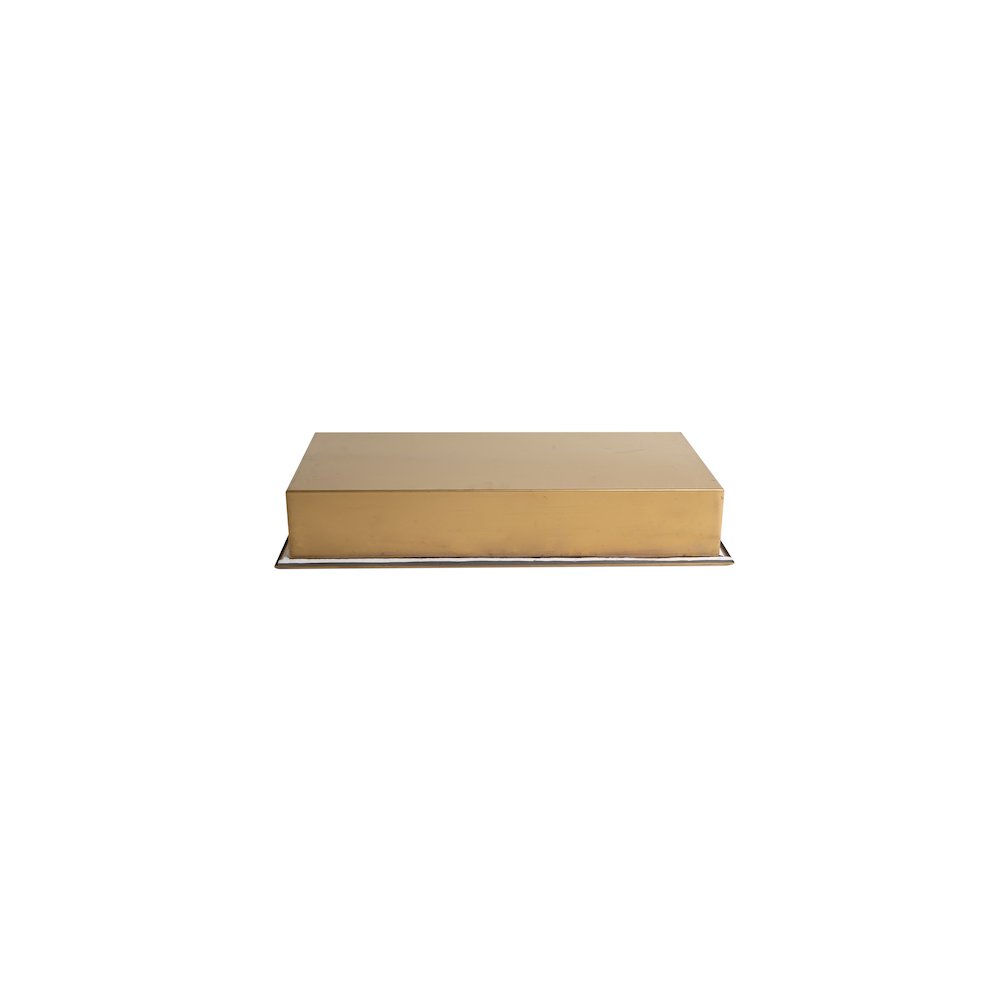 Brushed Gold PVD Stainless Steel Horizontal Single Shelf Shower Niche. Picture 9