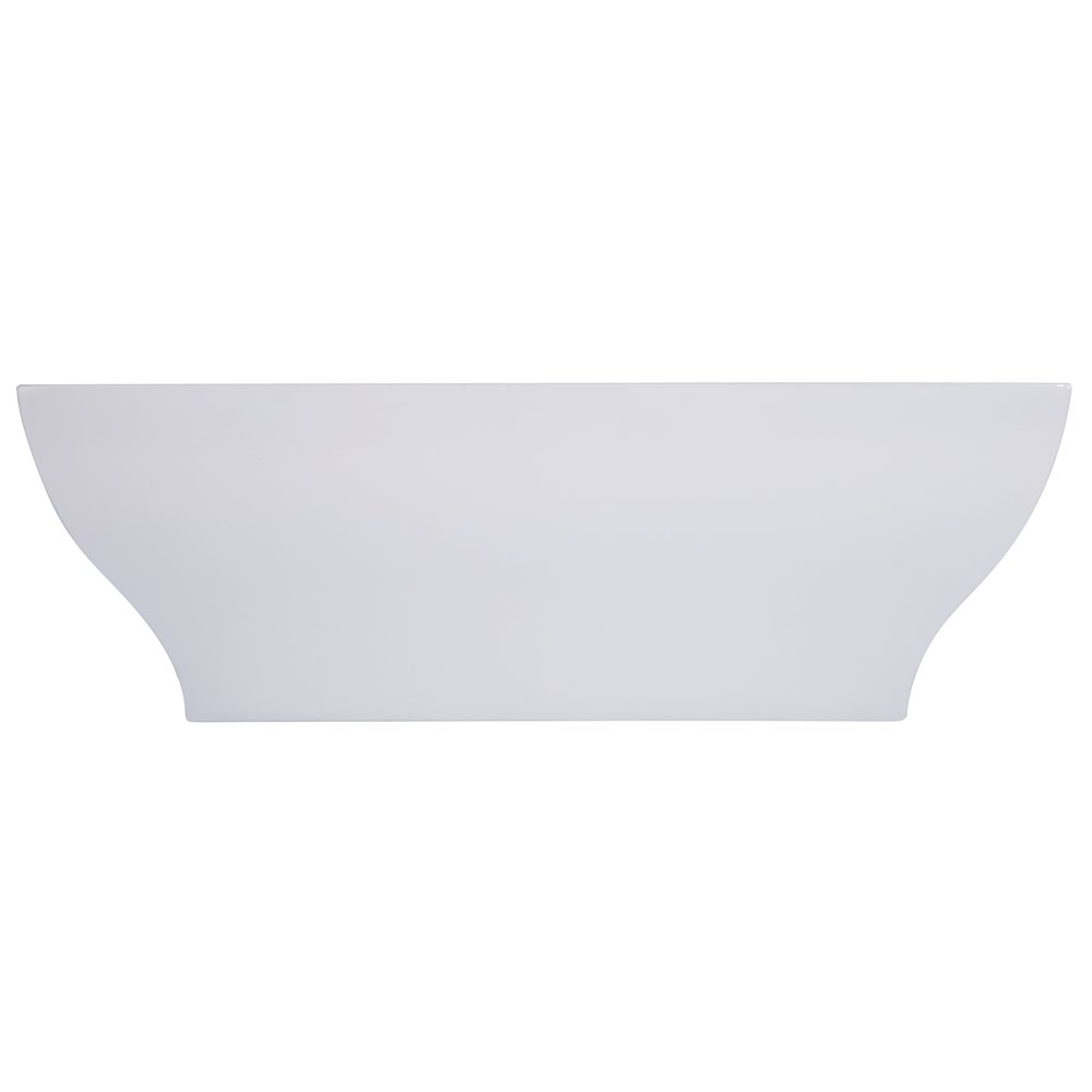 67 inch White Rectangular Acrylic Free Standing Soaking Bathtub. Picture 8