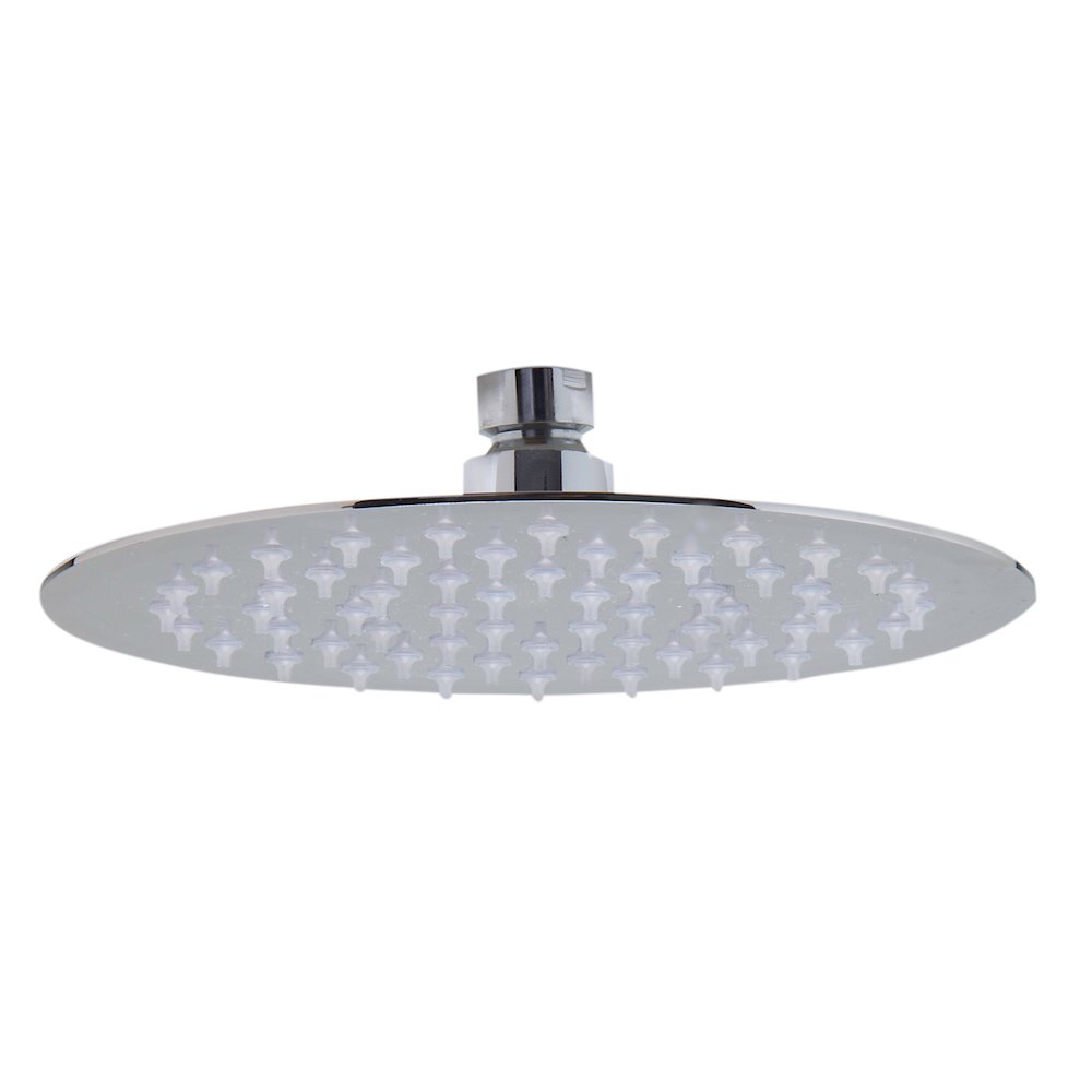 Solid Polished Stainless Steel 8" Round Ultra Thin Rain Shower Head. Picture 1