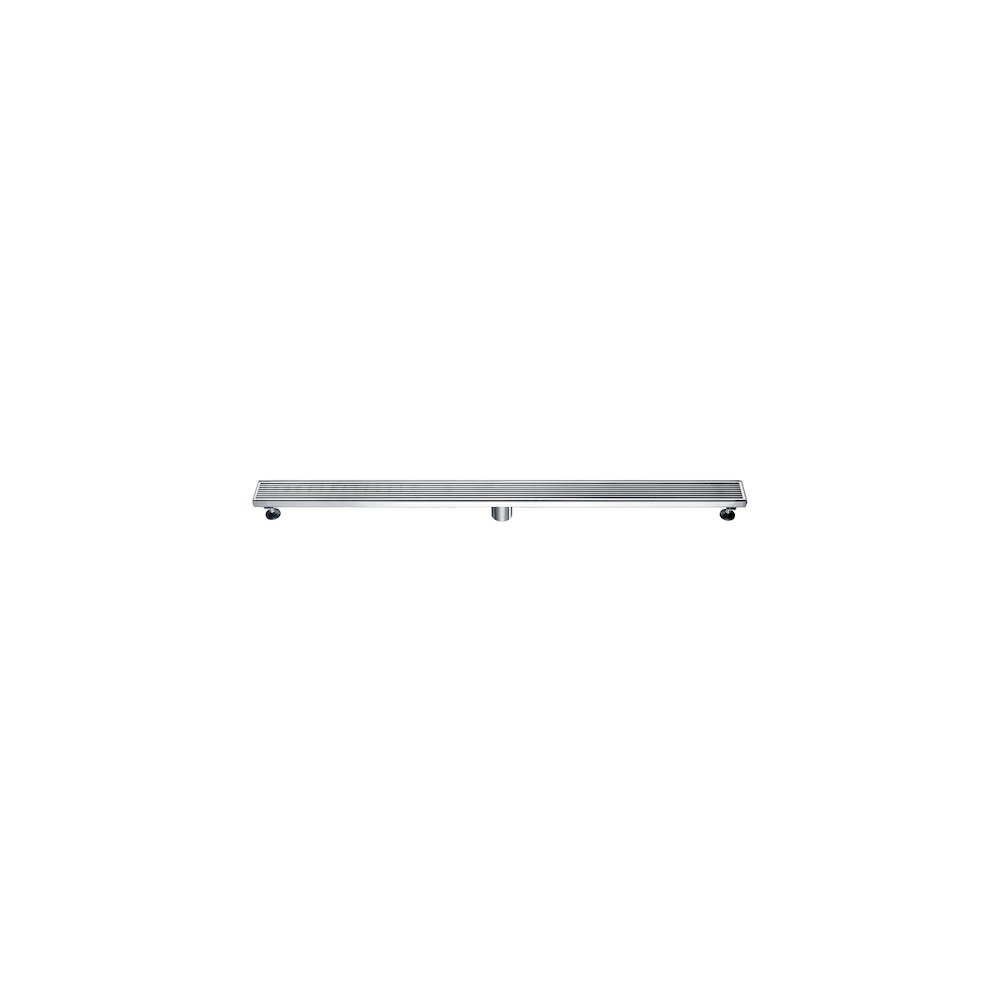 47" Stainless Steel Linear Shower Drain with Groove Lines. Picture 1