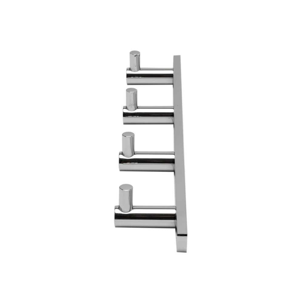 Polished Chrome Wall Mounted 4 Prong Robe / Towel Hook Bathroom Accessory. Picture 4
