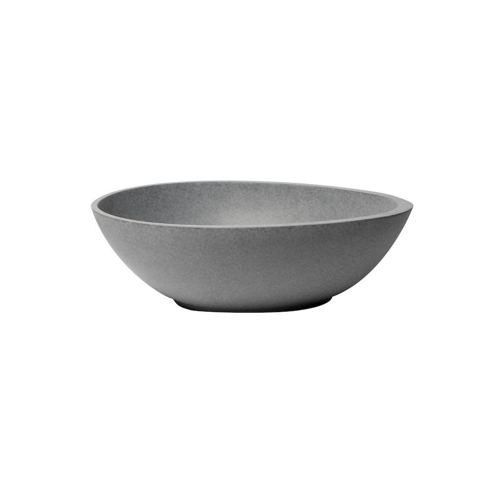 21" Solid Concrete Tear Drop Above Mount Vessel Sink. Picture 8