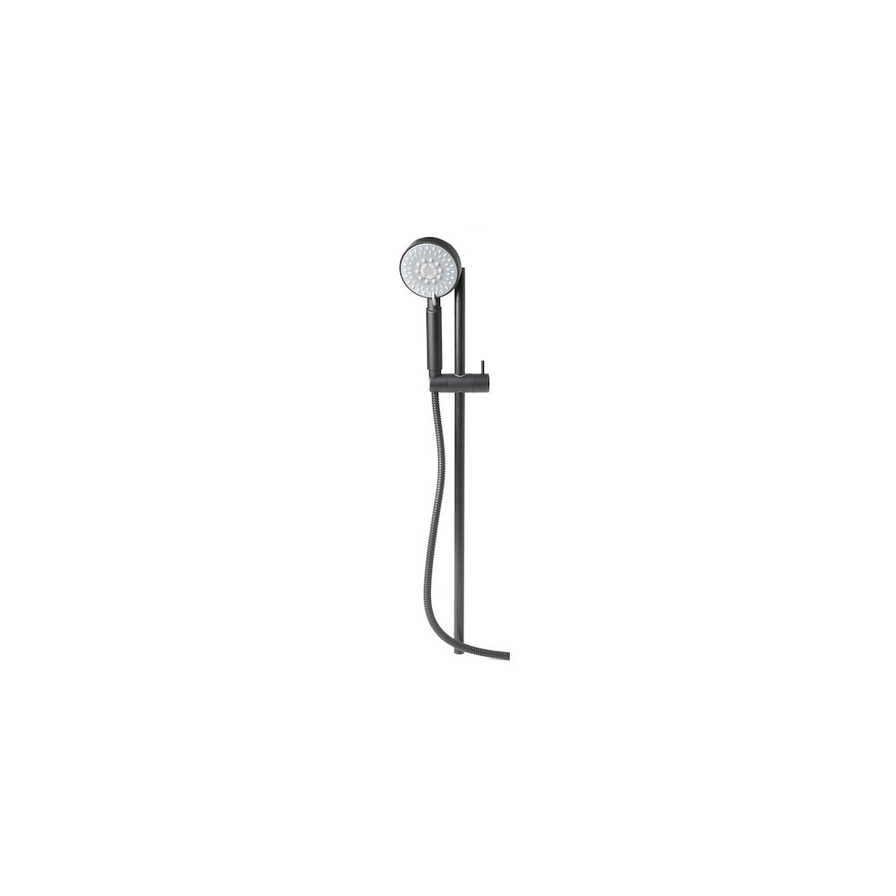 Black Matte Round Sliding Rail Hand Shower Set. Picture 3