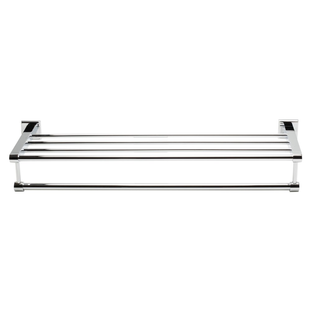 Polished Chrome 24 inch Towel Bar & Shelf Bathroom Accessory. Picture 4
