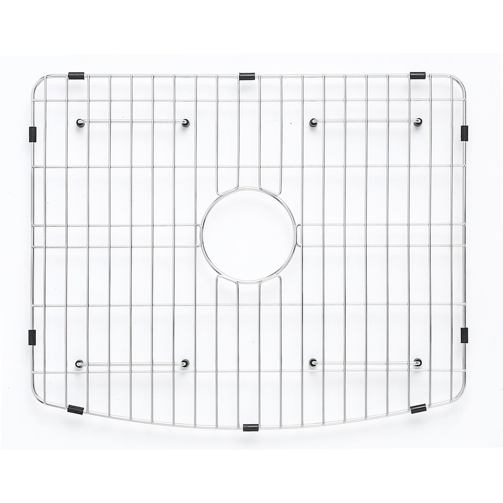 ALFI Brand White Smooth Curved Apron 24" x 20" Single Bowl Fireclay Farm Sink. Picture 6