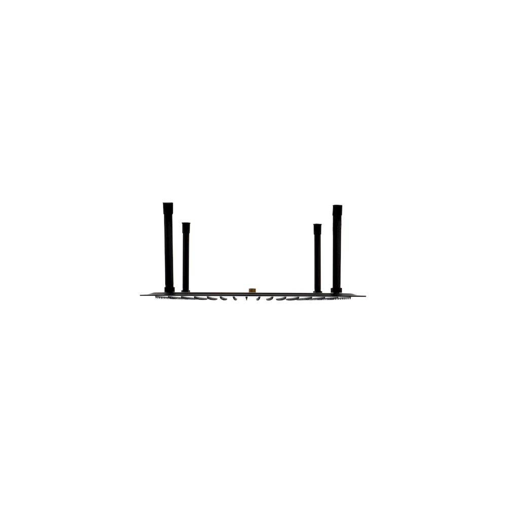 Matte Black Stainless Steel 20" Square Ultra-Thin Rain Shower Head. Picture 6