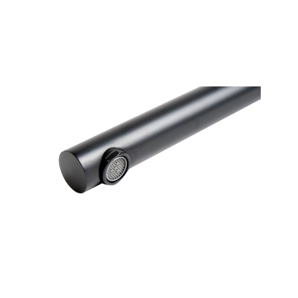 Black Matte Round Foldable Tub Spout. Picture 2
