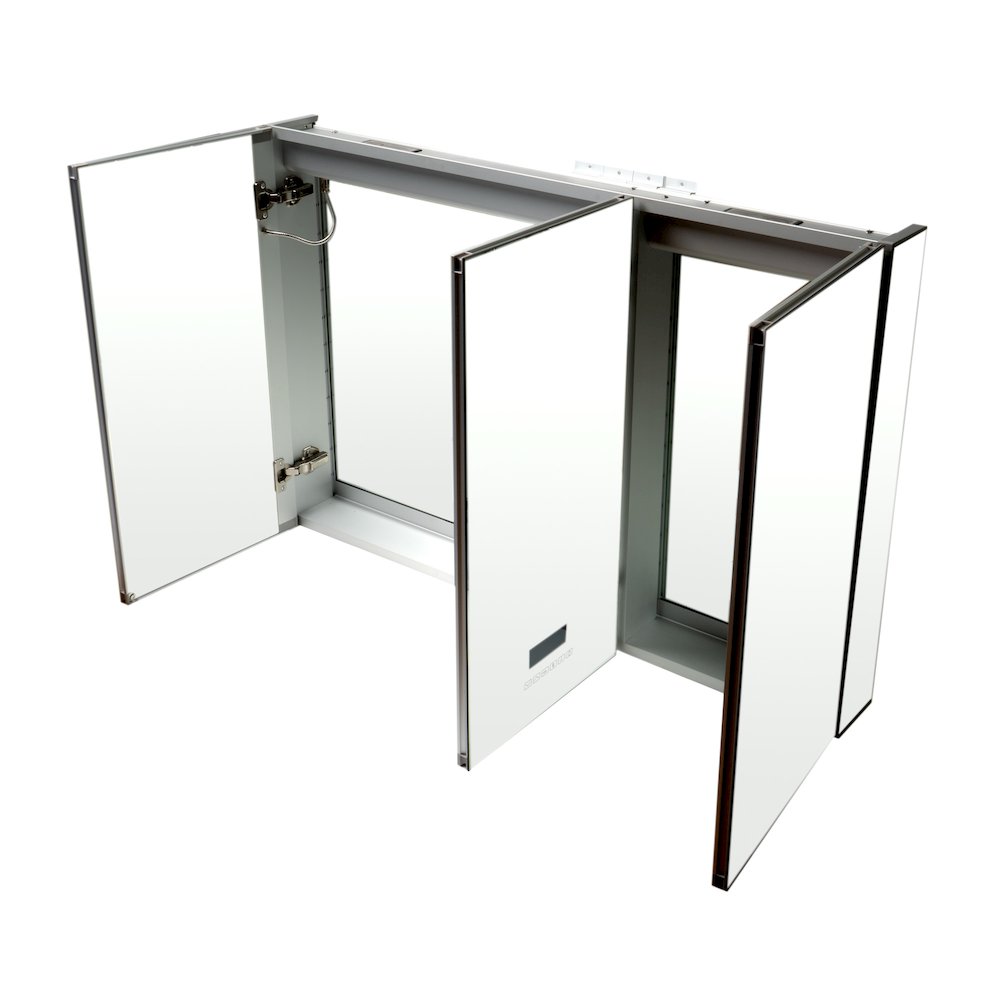 42" x 28" Triple Door LED Light Bluetooth Medicine Cabinet. Picture 8